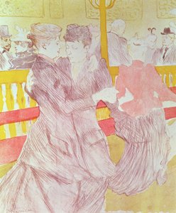 At the Moulin Rouge: The Two Waltzers by Henri de Toulouse Lautrec